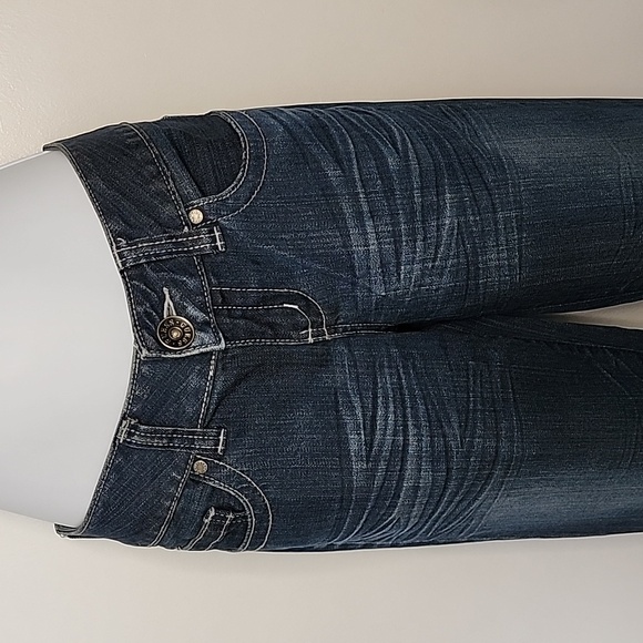 Guess Jeans Straight Leg Low Rise Dark Blue Size 28 - Picture 2 of 12